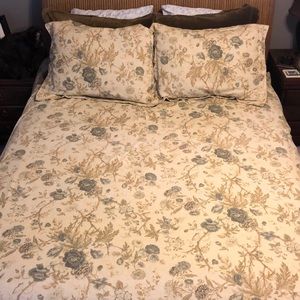 4 piece linen full/queen duvet set